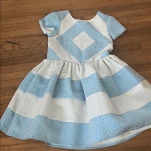 Girls blue and white dress